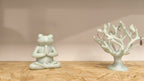 Meditating Zen Frog Statue, 3D Printed Lotus Pose Figurine