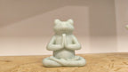 Meditating Zen Frog Statue, 3D Printed Lotus Pose Figurine