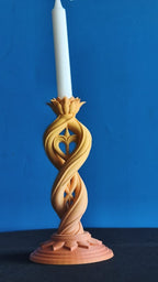 Heart Candlestick Holder, 3D Printed Spiral Lotus Candle Holder