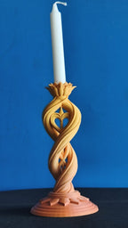 Heart Candlestick Holder, 3D Printed Spiral Lotus Candle Holder