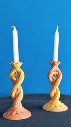 Heart Candlestick Holder, 3D Printed Spiral Lotus Candle Holder