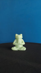 Meditating Zen Frog Statue, 3D Printed Lotus Pose Figurine
