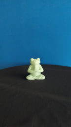 Meditating Zen Frog Statue, 3D Printed Lotus Pose Figurine