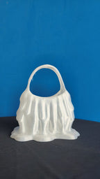 Melted Purse Sculpture, Surreal 3D Printed Decor Piece
