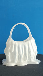 Melted Purse Sculpture, Surreal 3D Printed Decor Piece