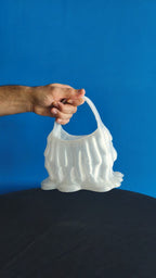 Melted Purse Sculpture, Surreal 3D Printed Decor Piece