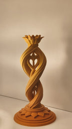 Heart Candlestick Holder, 3D Printed Spiral Lotus Candle Holder