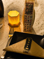 Greek Key Hexagon Tealight Lantern, 3D Printed Candle Holder