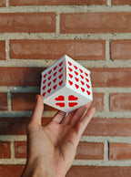 Foldable Heart Valentine Gift Box, 3D Printed Two Colour Cube
