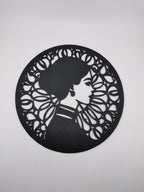 Mediterranean Woman Silhouette Wall Disc, 3D Printed Art