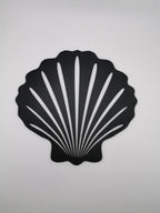 Scallop Shell Wall Art, 3D Printed Coastal Silhouette