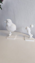 Poodle Bookend Pair, 3D Printed Curly Coat Book Holder