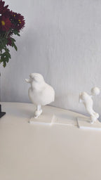 Poodle Bookend Pair, 3D Printed Curly Coat Book Holder