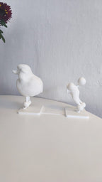 Poodle Bookend Pair, 3D Printed Curly Coat Book Holder
