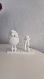 Poodle Bookend Pair, 3D Printed Curly Coat Book Holder