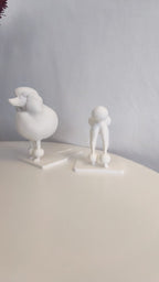 Poodle Bookend Pair, 3D Printed Curly Coat Book Holder