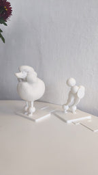 Poodle Bookend Pair, 3D Printed Curly Coat Book Holder