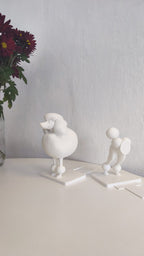 Poodle Bookend Pair, 3D Printed Curly Coat Book Holder