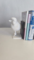 Poodle Bookend Pair, 3D Printed Curly Coat Book Holder