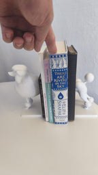 Poodle Bookend Pair, 3D Printed Curly Coat Book Holder