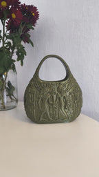 Egyptian Purse, 3D Printed Hieroglyph Relief Mini Handbag