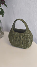 Egyptian Purse, 3D Printed Hieroglyph Relief Mini Handbag