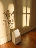 Milk Carton Vase, 3D Printed Geometric Flower Vase