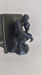 The Thinker Bookend Pair, 3D Printed Philosopher Statue Book Ends