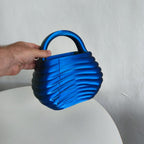 Wavy Ribbed Purse Basket, 3D Printed Handbag Style Catchall