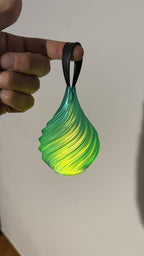 Twistdrop LED Candle Ornaments, 3D Printed Swirl Christmas Decor