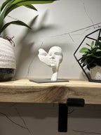 Faceless Twin Portrait Sculptural Lamp, 3D Printed Art Decor