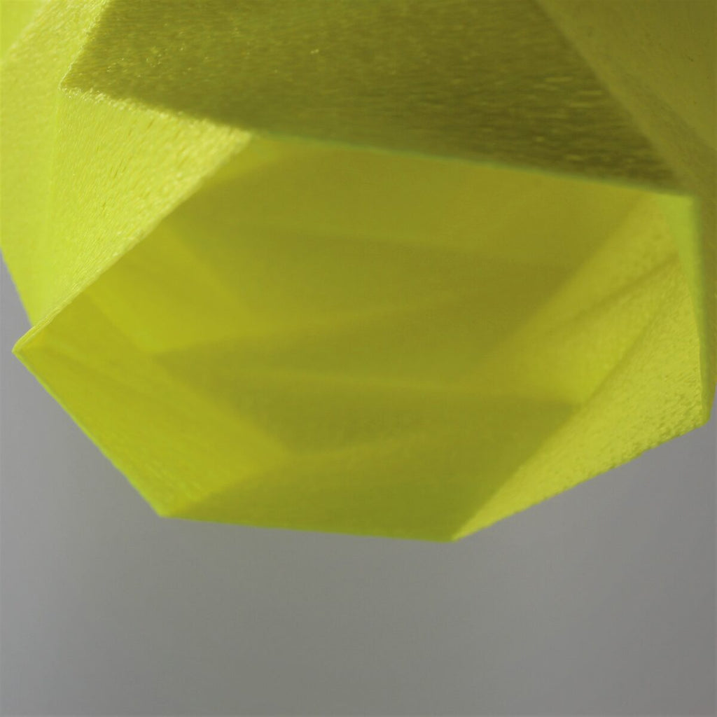 Zigzag Faceted Pendant Lampshade, 3D Printed Light Fixture