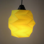 Zigzag Faceted Pendant Lampshade, 3D Printed Light Fixture