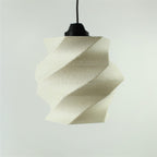 Twisted Hexagon Pendant Lamp Shade, 3D Printed Light Diffuser