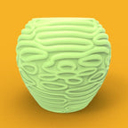 Capullo Cocoon Vase, 3D Printed Swirl Texture Planter Pot