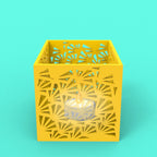 Concha Cube Tealight Candle Holder, 3D Printed Shell Lantern