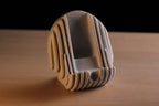 Ribbed Shell Phone Stand with AirPods Dock, Sculptural Desk Decor