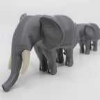 African Elephant Family Toy, 3D Printed Rolling Set