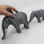 African Elephant Family Toy, 3D Printed Rolling Set