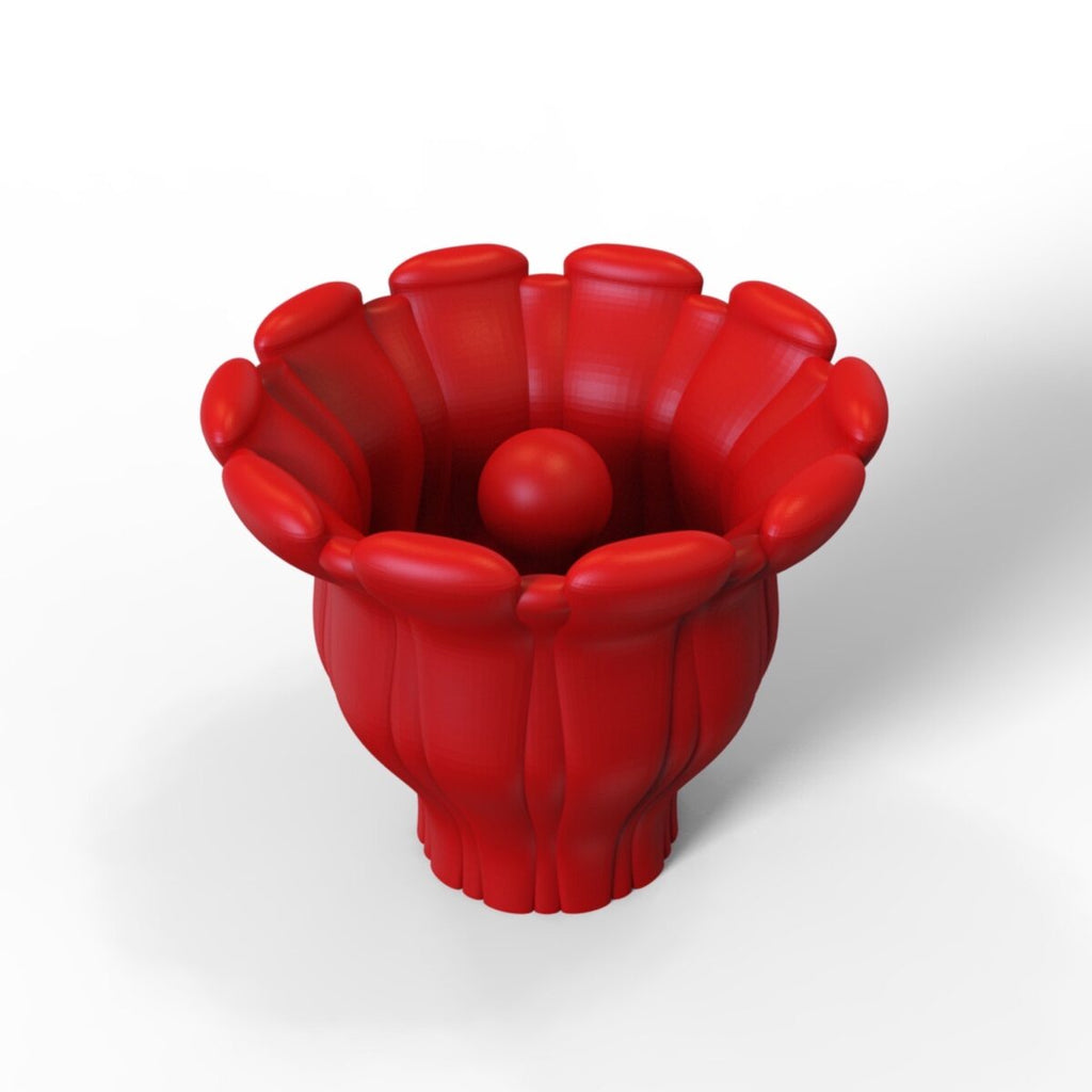 Cruel Coral Pythagorean Trick Cup, 3D Printed Novelty Vessel