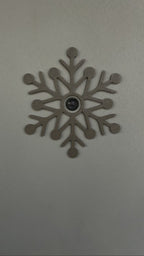 Giant Snowflake Magnet, 3D Printed Fridge and Peephole Decor