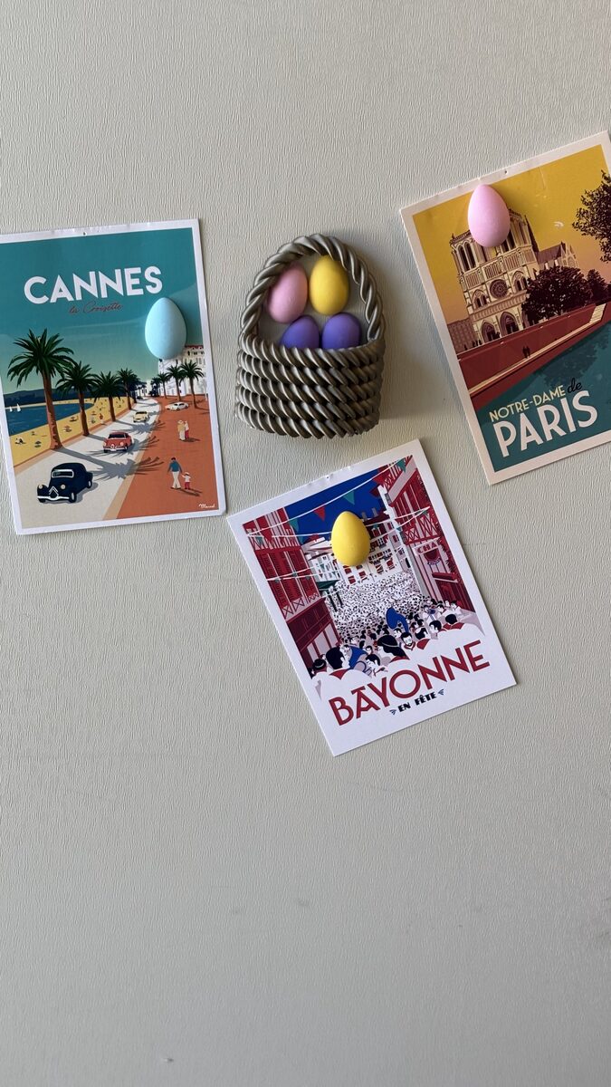 Easter Basket & Eggs Fridge Magnets
