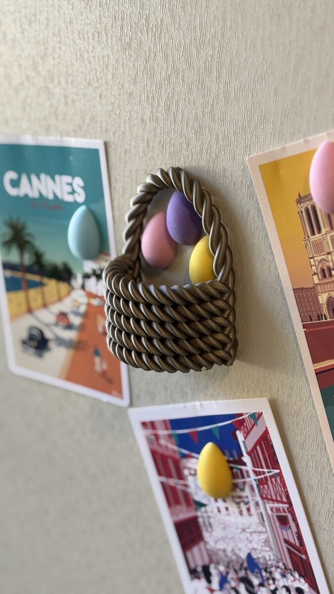 Easter Basket & Eggs Fridge Magnets