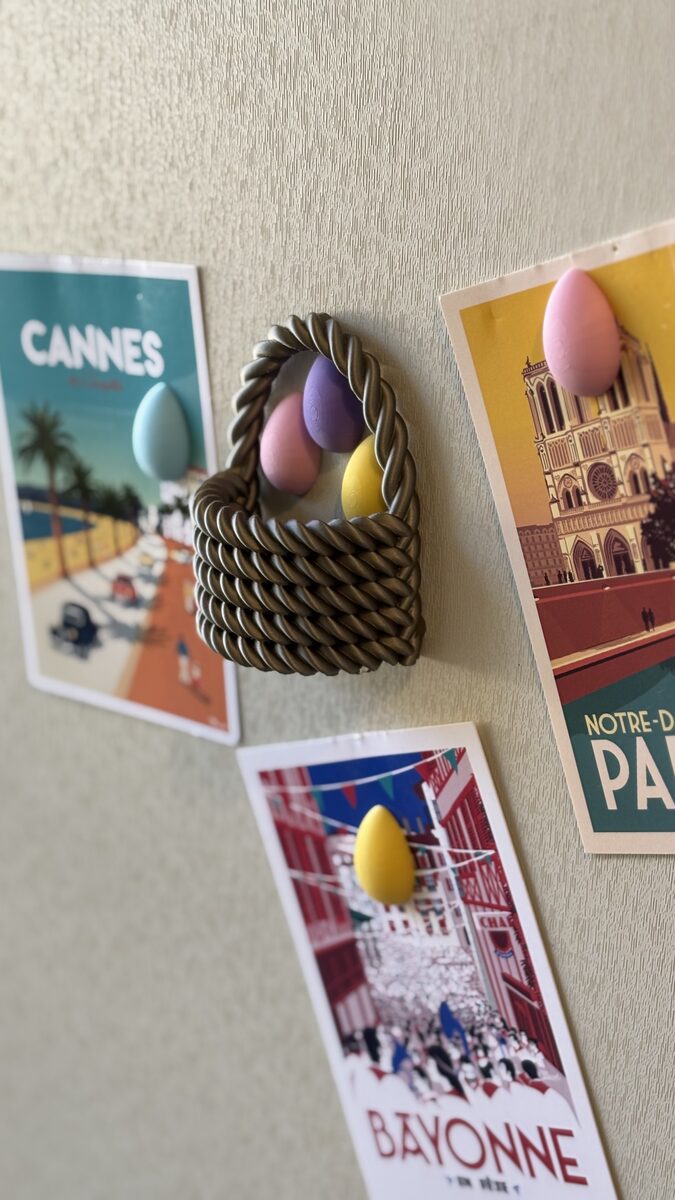 Easter Basket & Eggs Fridge Magnets