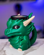 Chibi Baby Dragon Ice Cream Holder, 3D Printed Pint Tub Sleeve