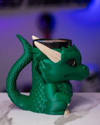 Chibi Baby Dragon Ice Cream Holder, 3D Printed Pint Tub Sleeve
