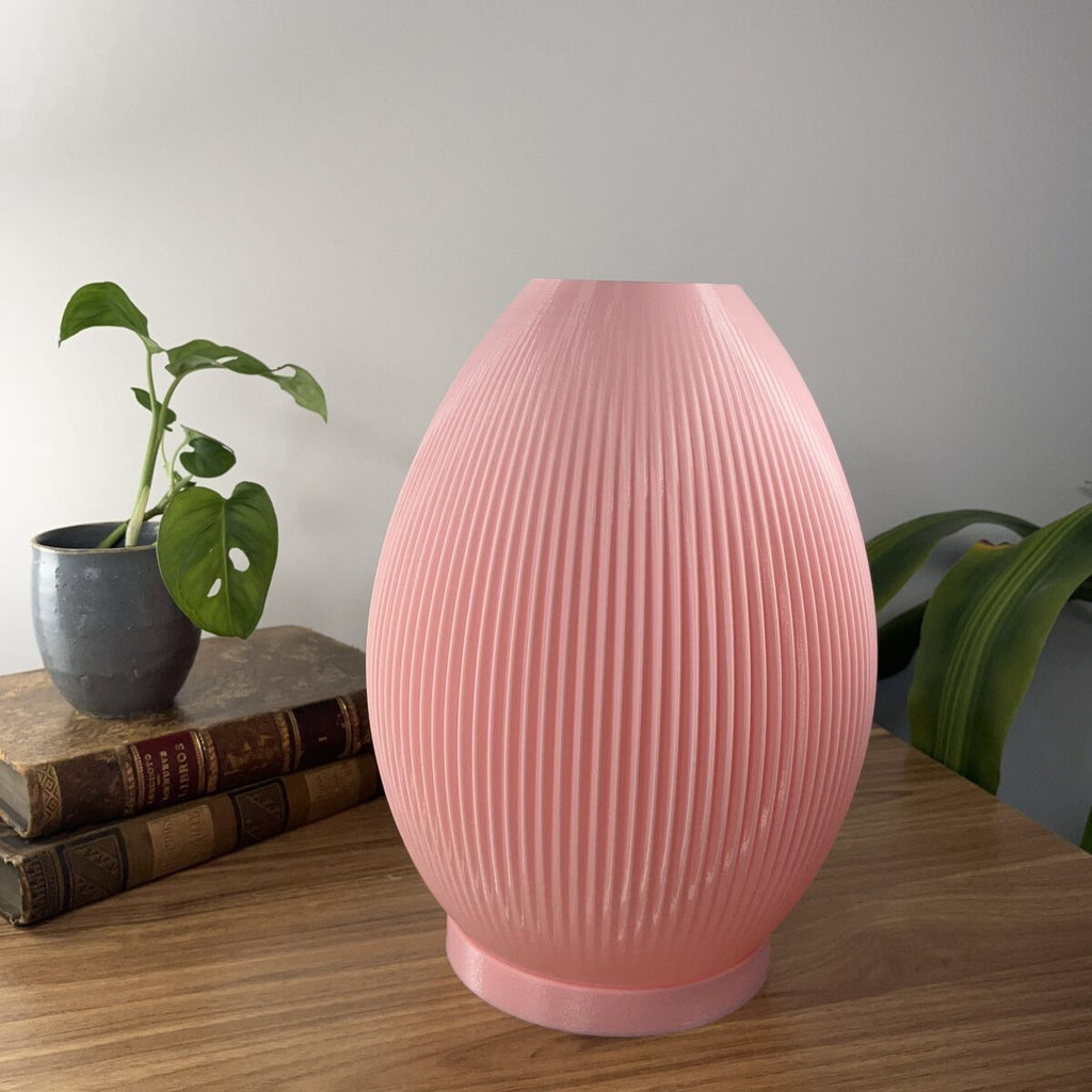 Flame Lampshade, Ribbed 3D Printed Modular Lamp Cover