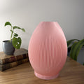 Flame Lampshade, Ribbed 3D Printed Modular Lamp Cover