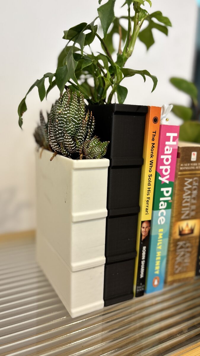 Book-shaped Bookend Planter