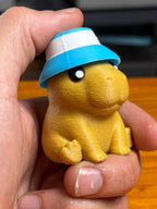 Capybara Fidget Clicker Toy, 3D Printed Bucket Hat Figurine